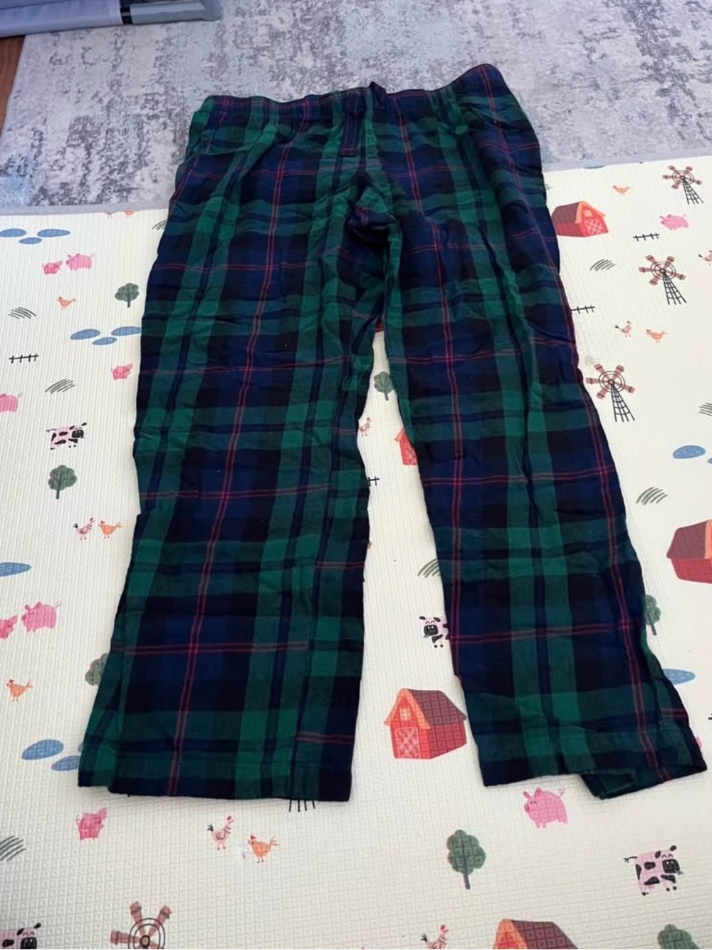 Old Navy Navy & Green Plaid Lounge Pajama Pants